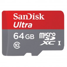 SanDisk Class10 80mb/s Ultra MicroSDXC UHS-I Memory Card - 64GB (Item No: SDSQUNC064GGN6M)